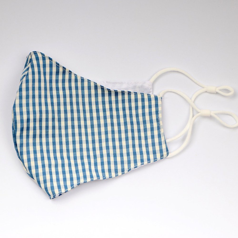 Double-Layer Checked Cotton Washable Face Mask